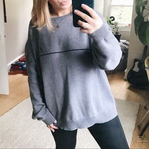 gray nautica knit sweater